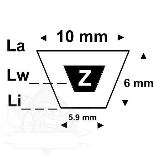 Keilriemen MIZ 10 mm Z115