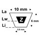 Courroie MIZ 10 mm Z24